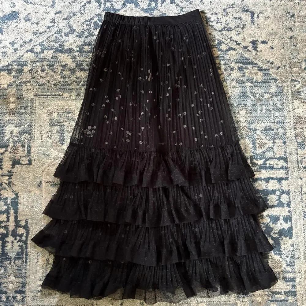 Anthropologie Luciana Tiered Tulle Maxi Skirt - Picture 4 of 9